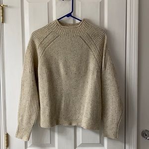 J. Crew oatmeal colored mock turtleneck sweater